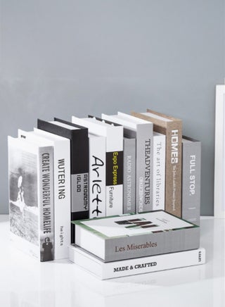 XiuWoo Decorative Books Set 12 Pcs Fashion Fake Book Modern Hardcover Decoration for Home Office Bar Table Shelf, Need Assemnly, light grey - pzsku/ZF3209ACCE72F8B0FDA3FZ/45/_/1739426626/2d69051e-71cd-443e-ac81-f4385e3921a2