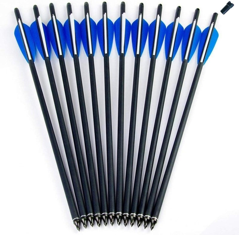 gpp Hunting Archery Carbon Arrow 20" Crossbow Bolts Arrow with 4" vanes and Replaced Arrowhead/Tip - Image 1