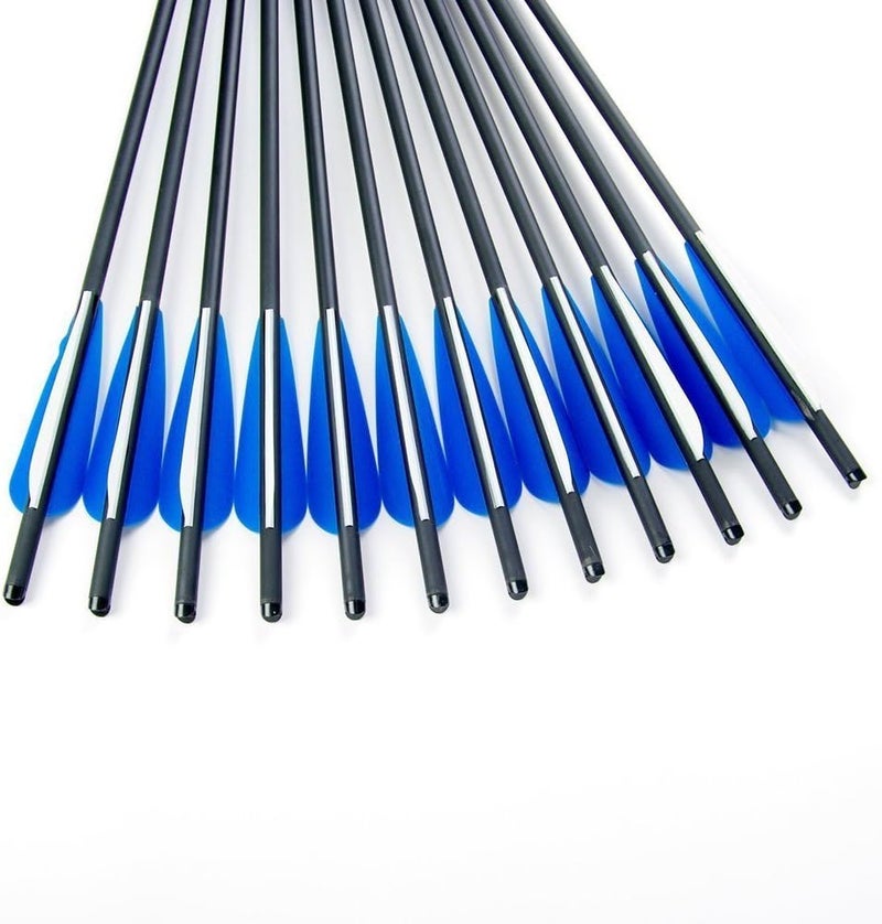 gpp Hunting Archery Carbon Arrow 20" Crossbow Bolts Arrow with 4" vanes and Replaced Arrowhead/Tip - Image 2