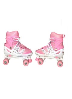 ماركة غير محددة Skate Shoes Pair 4 Wheels Size (35-38) Box - white * pink 