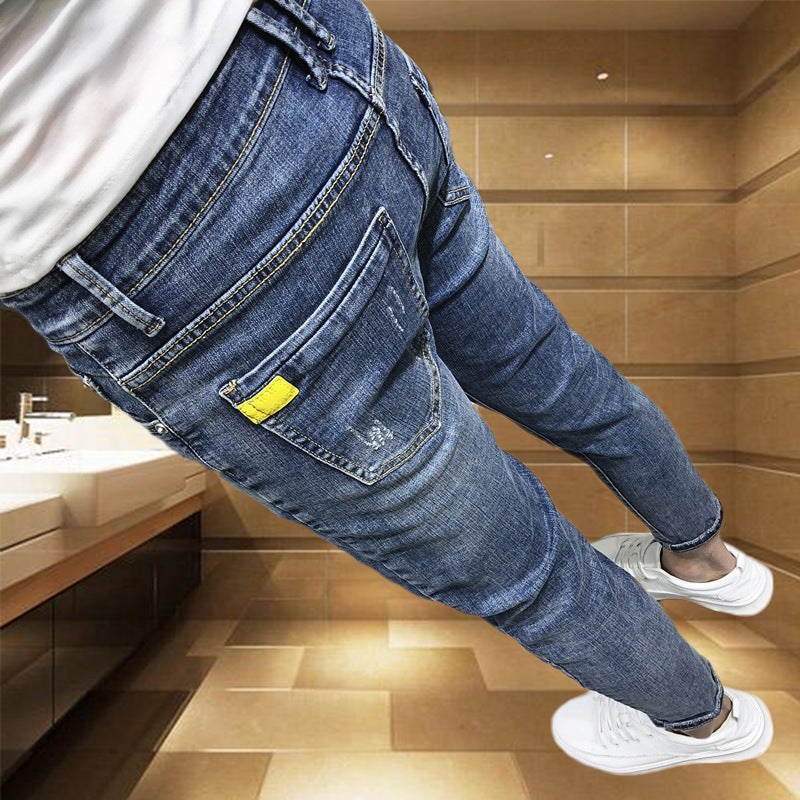 Unisex Classic Denim Jeans Loose Fit Daily Outdoor Wear - Image 1
