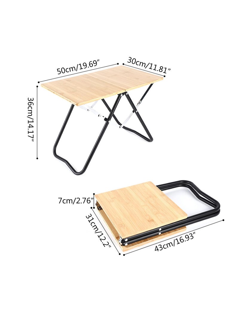 اكسيسن طاولة تخييم متينة قابلة للطي للاستخدام في الهواء الطلق تحمل حتى 30 كجم طاولة تخييم مناسبة للتخييم والنزهات والسفر (الطول 50 سم * العرض 30 سم * الارتفاع 36 سم) - Image 3