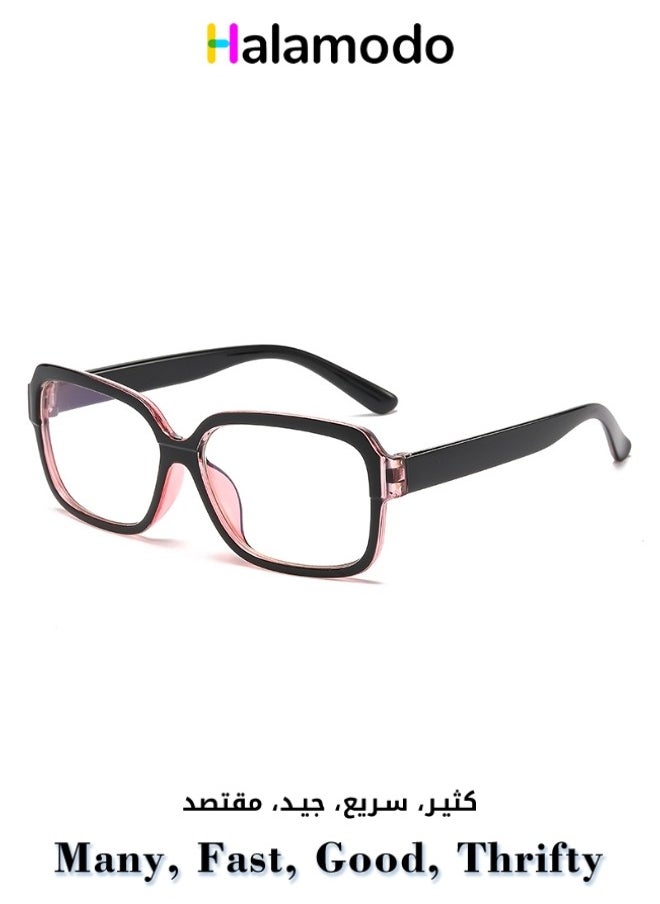HALAMODO - Unisex Reading Glasses Oversized Blue Light Blocking Glasses Fashion Square Eyewear Anti-Fatigue Computer Monitor Gaming Glasses Reduce Eye Strain Gamer Glasses - Image 1