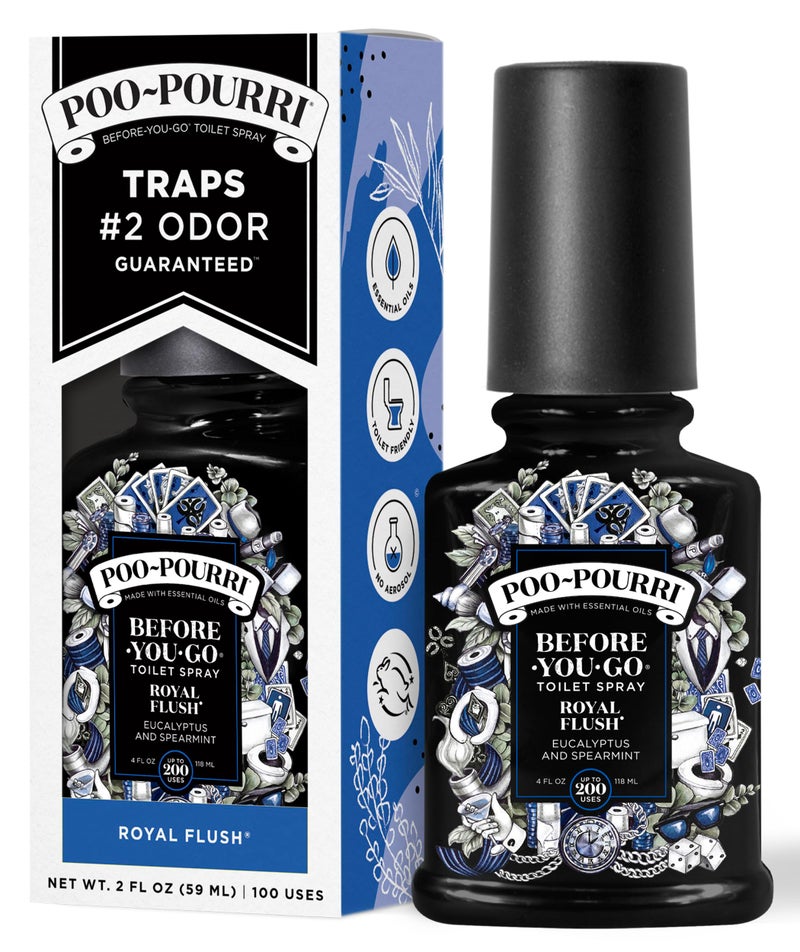 Poo-Pourri Before-You-Go Toilet Spray, Royal Flush, 2 Fl Oz - Eucalyptus and Spearmint - Image 1