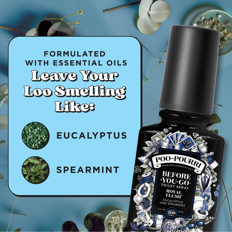 Poo-Pourri Before-You-Go Toilet Spray, Royal Flush, 2 Fl Oz - Eucalyptus and Spearmint - Image 5