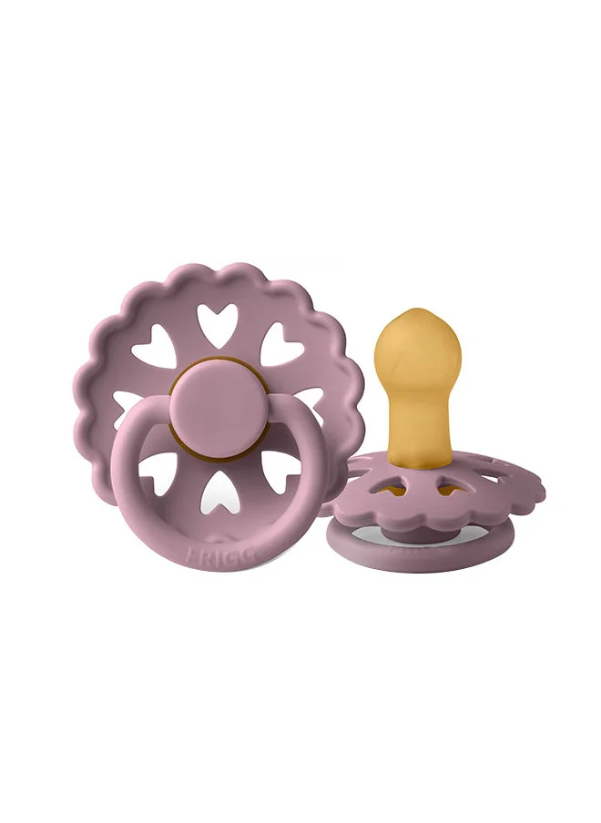 FRIGG Pack Of 1 Fairytale Latex Baby Pacifier 0-6M Twilight Mauve - Size 1