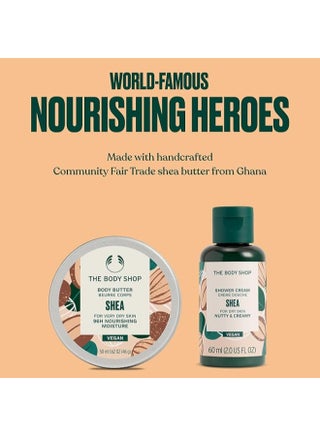 Shea Treats Gift Set – Shower Cream (60 Ml) And Body Butter (50 Ml) – Rich Fair-Trade Shea Butter Combo For Deep Hydration And Silky Smooth Skin - view 2