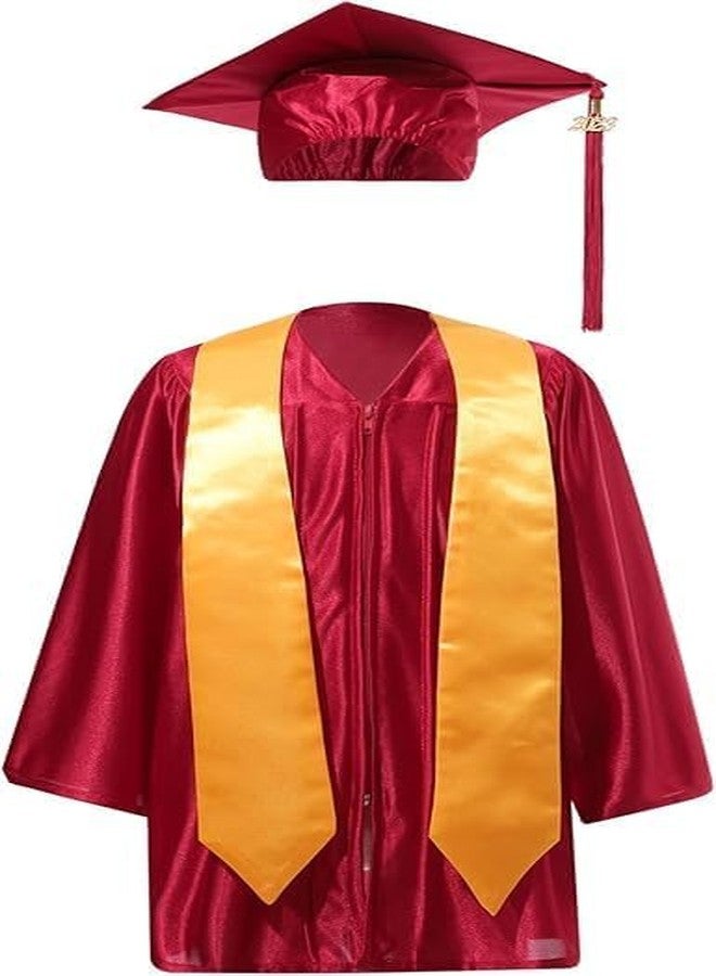 The GrowSome Kids School Convocation Event Dress with Zipper Graduation Gown and Academic Cap, Suitable for Preschool and Kindergarten Graduation Ceremony, Annual Day Celebration