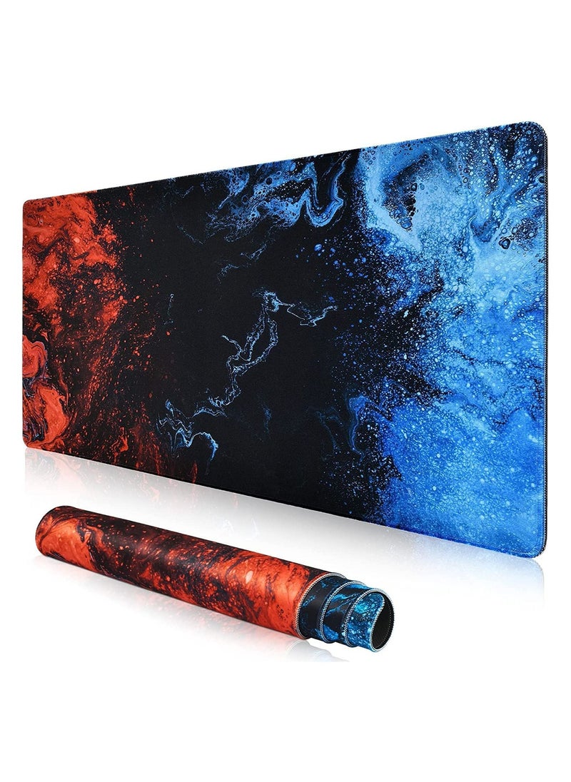 Generic - Mixed Color Gaming Mouse Pad ,Large Extended Keyboard and Mouse Mat for PC ,Non Slip Desk Mat 700× 300 - Image 1
