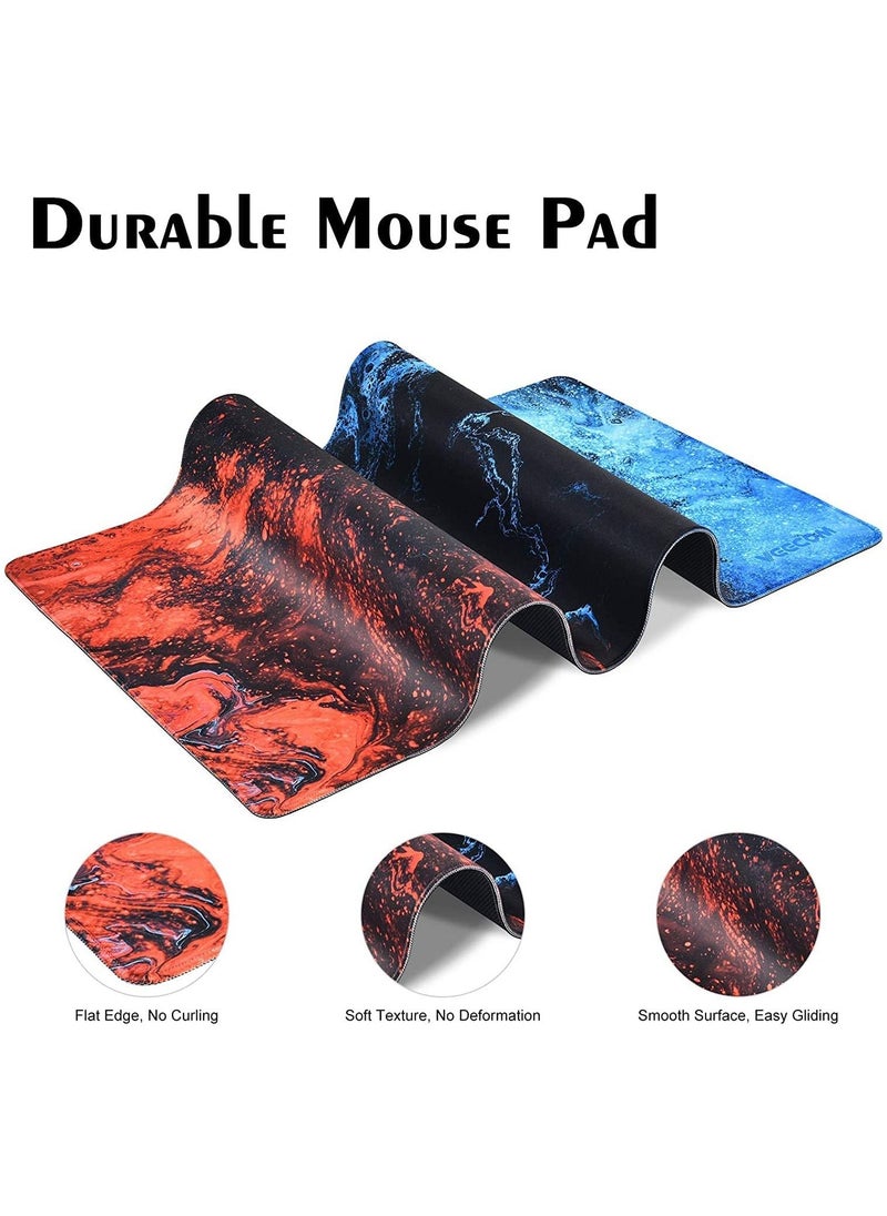 Generic - Mixed Color Gaming Mouse Pad ,Large Extended Keyboard and Mouse Mat for PC ,Non Slip Desk Mat 700× 300 - Image 1