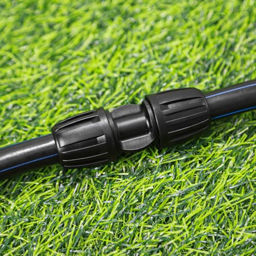 WZFLRUA 10 Pack 1/2 Inch Drip Irrigation Coupling Fittings (1/2" ID x 0.65" OD) - 1/2'' Drip Line Anti-Drop Barbed Lock Nut Coupler Connectors for 1/2 Inch Drip Irrigation Tubing Irrigation System - Image 4