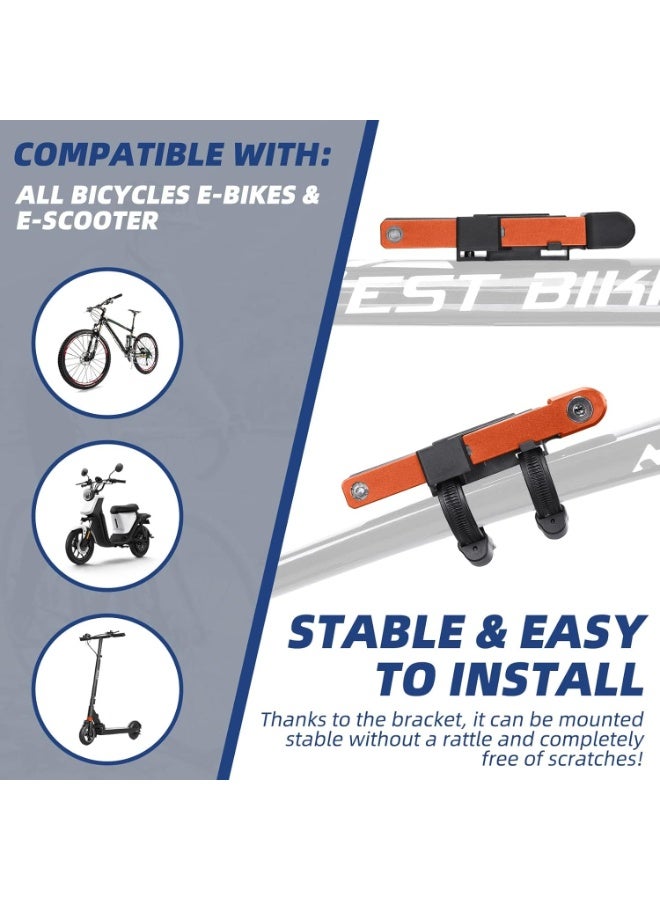 WEST BIKING Folding Bike Lock, Compact Bicycle Lock with 2 Keys, 2.6 FT Heavy Duty Anti Theft Bike Foldable Locks, Bicycle Security Chain Lock with Mounting Bracket for Electric Scooter Bikes - Image 2