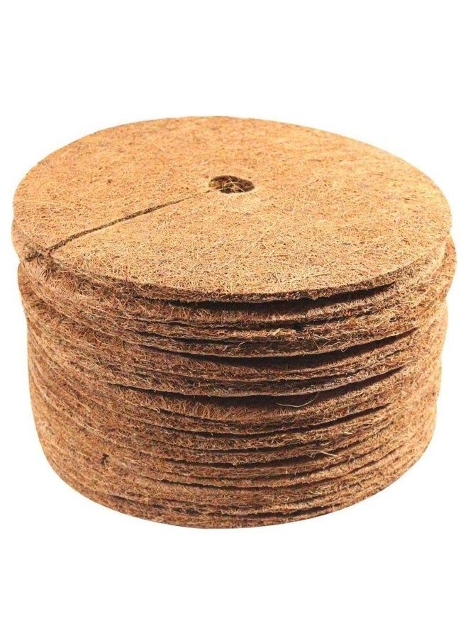 Generic 5pcs Coconut Shell Fiber Plant Anti-weed Mat Potted Soil Moisturizing Covering Film Tree Trunk Protector 25/30/35/40cm