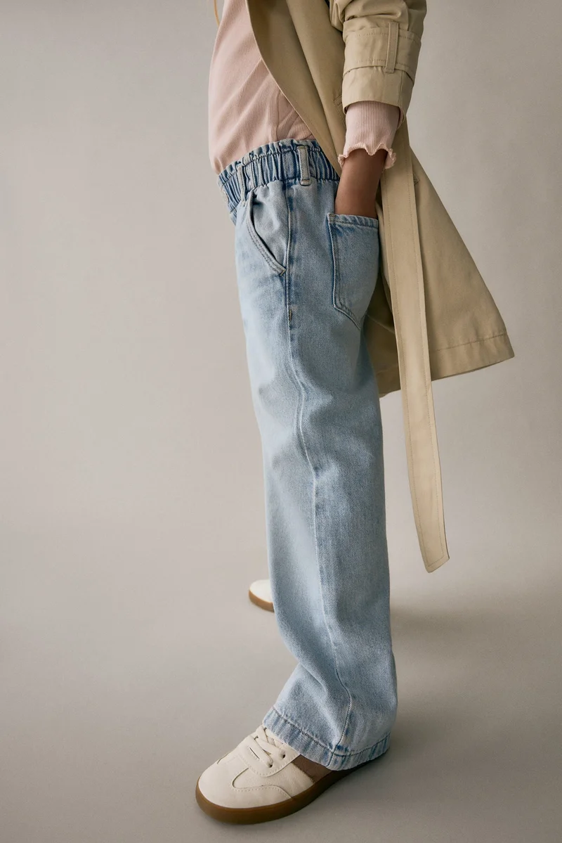 H&M Wide leg paper bag jeans