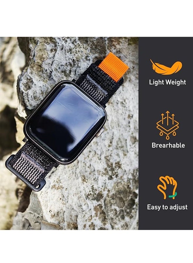 بولوز 3 عبوات لساعة Apple Watch Trail Band 49mm 45mm 44mm 42mm حزام رياضي منسوج من النايلون لسلسلة iWatch Ultra/8/7/SE/6/5/4/3/2/1 متعدد الألوان متعدد الألوان - Image 5