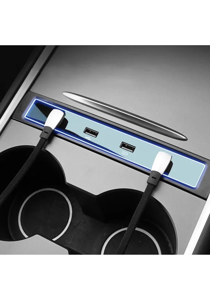 RAYMOS - Tesla Model 3 Y Central Console USB Hub Adaptor 4 In 1 USB Centre Console Smart Sensor For Tesla - Image 1