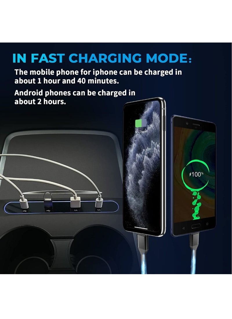 RAYMOS - Tesla Model 3 Y Central Console USB Hub Adaptor 4 In 1 USB Centre Console Smart Sensor For Tesla - Image 1