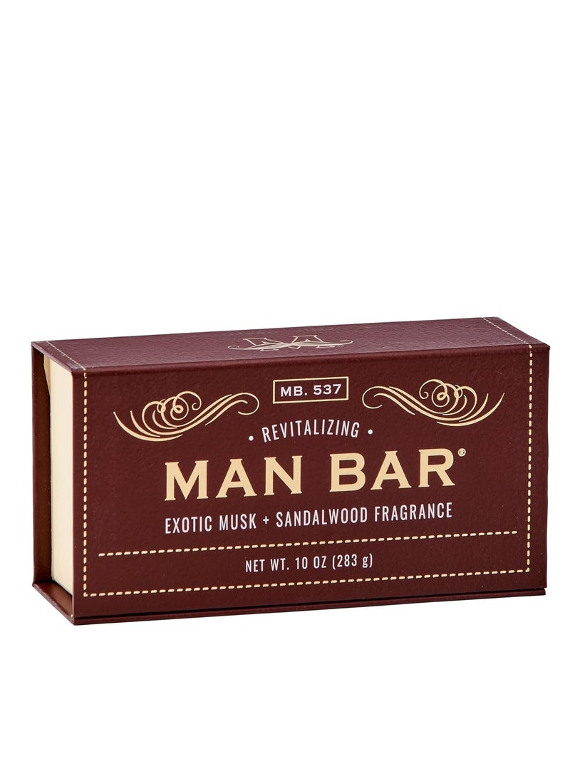 San Francisco Soap Company - San Francisco Soap Company Revitalizing Man Bar, Exotic Musk & Sandalwood, 10 Ounce - Image 1