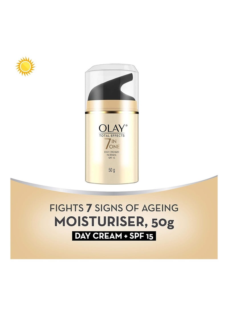 كريم نهاري أولاي تول إيفكتس 7 في 1 للبشرة العادية مع عامل حماية من الشمس SPF 15، مرطب وجه مضاد للشيخوخة، خالٍ من العطر 50 جم - Image 5