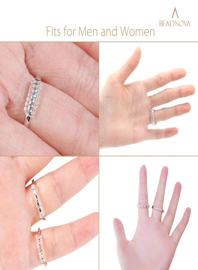 BEADNOVA Ring Sizer Ring Guard Adjuster for Loose Spacer Clear Resizer Tightener (3 Sizes, 15pcs) - Image 5