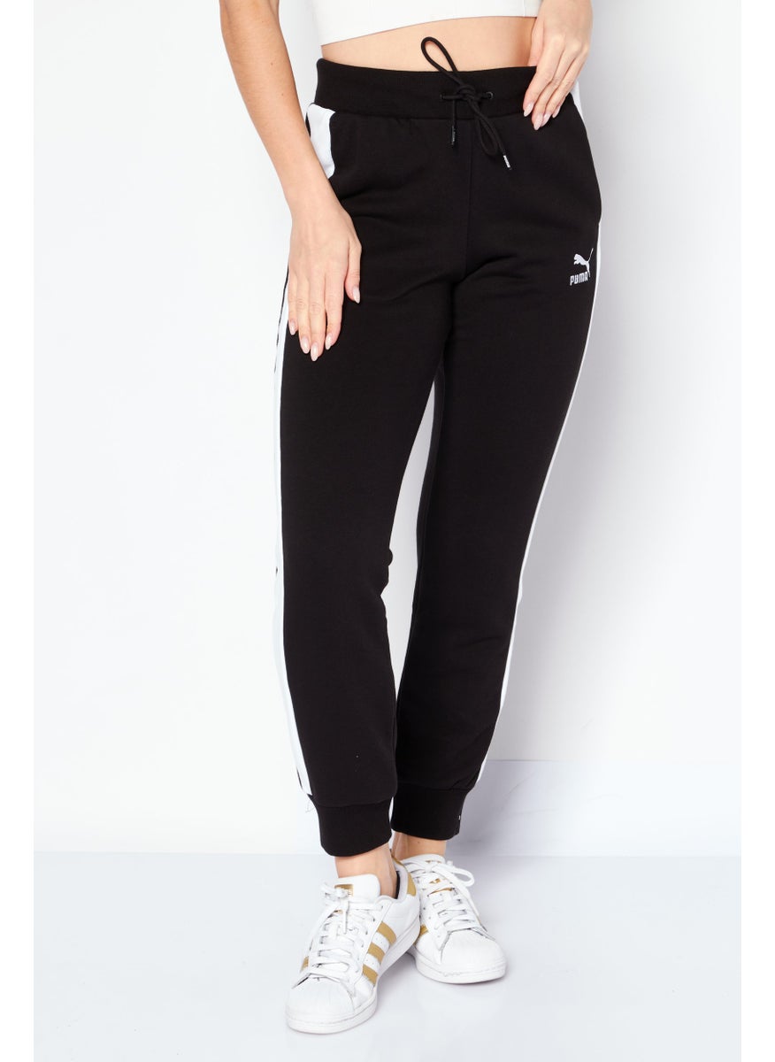 PUMA - Women Slim Fit T7 Drawstring Training Sweatpants, Black - Image 1