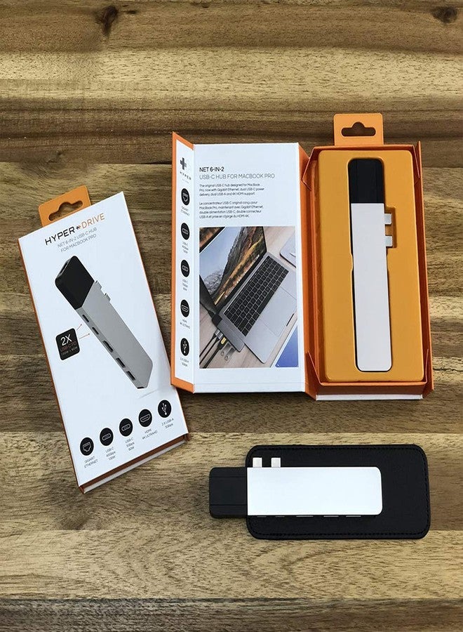 هايبر موزع USB-C من هايبر درايف، محول 6 في 2 ثنائي من النوع C مع منفذ USB-C بسرعة 40 جيجابت في الثانية بقدرة 100 واط، ومنفذ شحن سريع PD بسرعة 5 جيجابت في الثانية بقدرة 60 واط، ومنفذي USB 3.0، ومنفذ إيثرنت جيجابت، ومنفذ HDMI بدقة 4K، وقاعدة توصيل Thunderbolt 3 لأجهزة MacBook Pro 2020 و2019 - Image 4