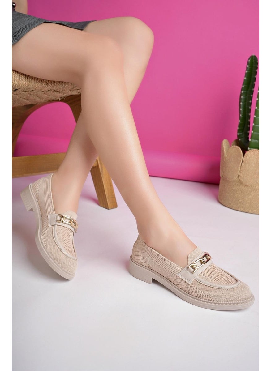 muggo Viola Guaranteed Knitwear Metal Buckle Women's Loafer Casual Shoes  - Image 4
