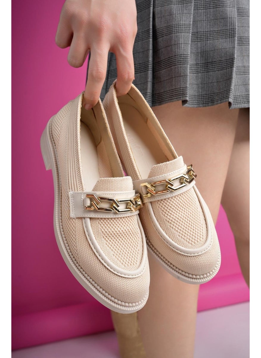 muggo Viola Guaranteed Knitwear Metal Buckle Women's Loafer Casual Shoes  - Image 5