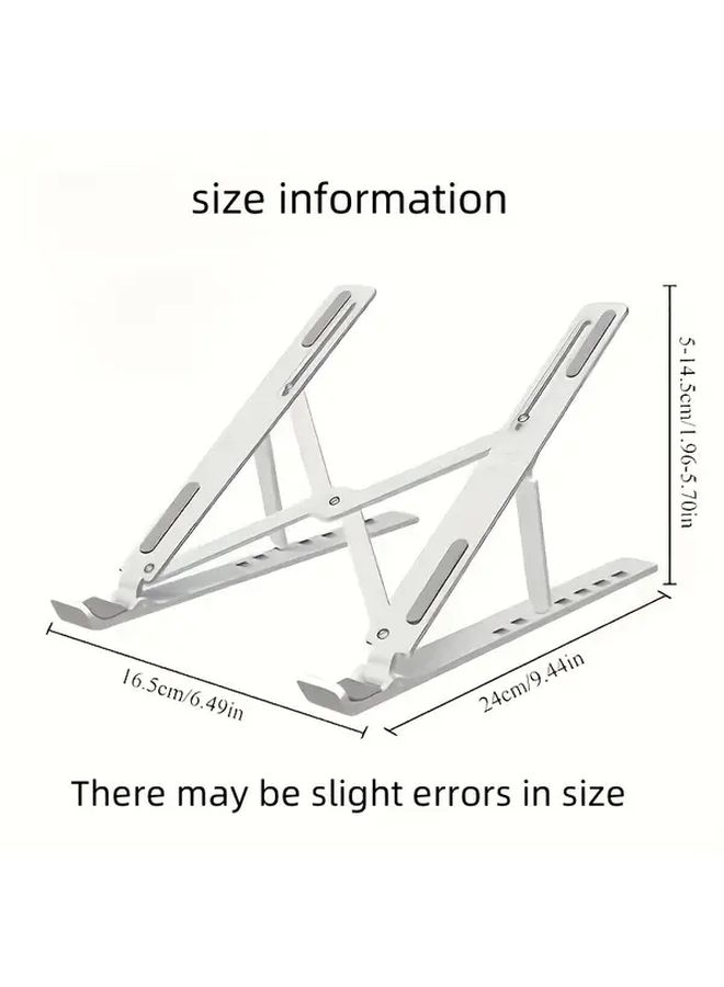 Black Adjustable Foldable Laptop Stand Ergonomic Cooling Portable Lightweight - Image 4