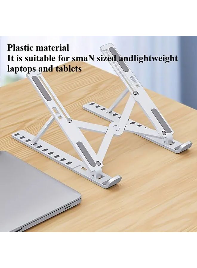 Black Adjustable Foldable Laptop Stand Ergonomic Cooling Portable Lightweight - Image 2