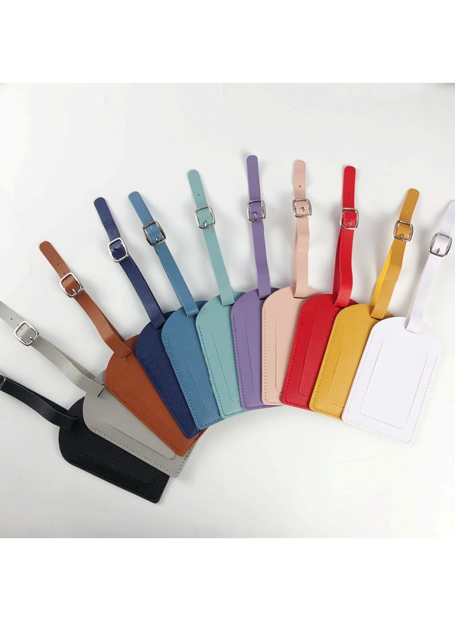 Thickened Pu Leather Boarding Pass Cover Vertical Horizontal Flip Bag Hardware Buckle Gift Inside Signature Paper Luggage Tag-Color:Vertical Pink - Image 3