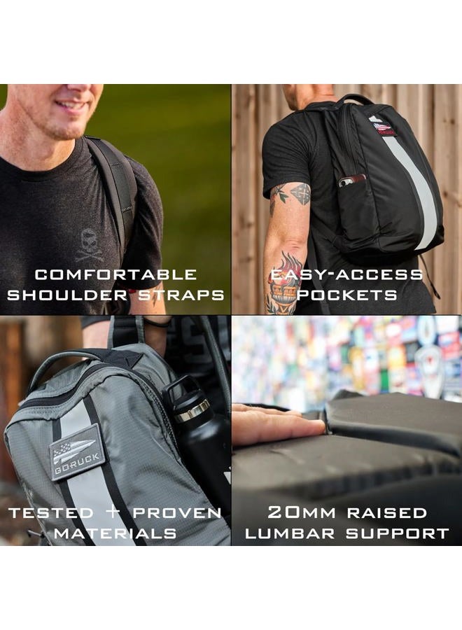 GORUCK Basic Rucker 17L Tactical Backpack – Durable Rucksack & MOLLE Daypack, Armored Grey, 17L, Basic Rucker - Image 5