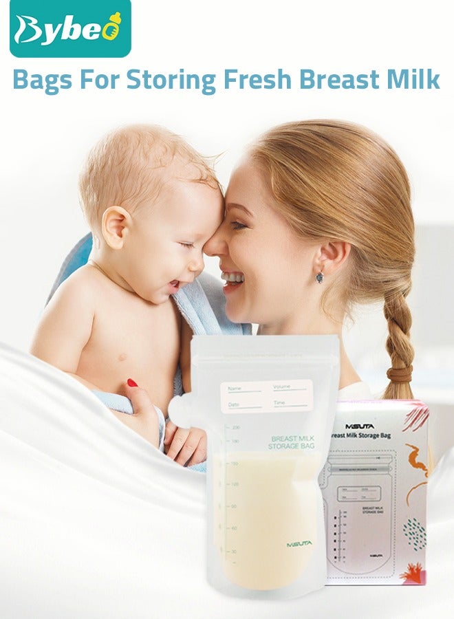 بيبو 60 قطعة من أكياس تخزين حليب الأم من ببيو، عبوة عد، حقيبة حليب سهلة الاستخدام للرضاعة الطبيعية، معقمة ، محكمة الغلق ومضاعفة بشكل صحي ، قائمة بذاتها ومناسبة للتبريد والتجميد - Image 2