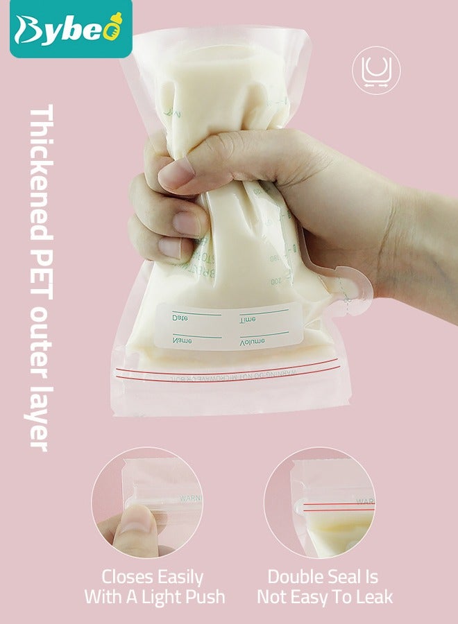 بيبو 60 قطعة من أكياس تخزين حليب الأم من ببيو، عبوة عد، حقيبة حليب سهلة الاستخدام للرضاعة الطبيعية، معقمة ، محكمة الغلق ومضاعفة بشكل صحي ، قائمة بذاتها ومناسبة للتبريد والتجميد - Image 3