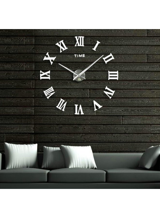 Timelike 3D DIY Wall Clock 1M Modern Frameless Large 3D DIY Wall Clock Kit Decoration Home for Living Room Bedroom Silver - Image 5