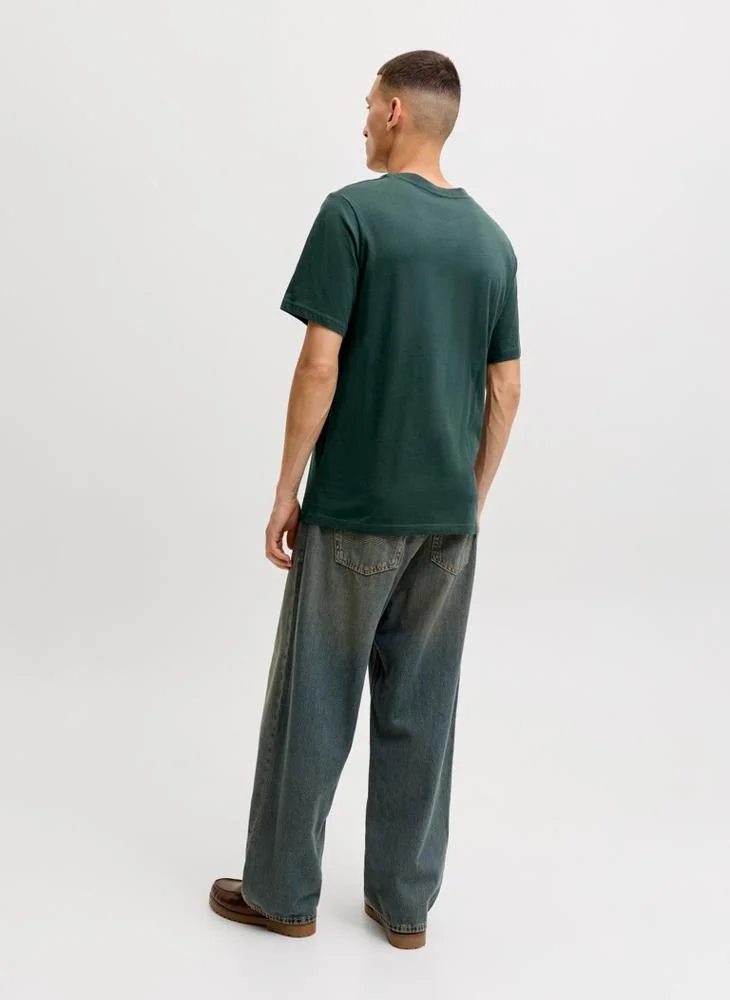 JACK & JONES Casual Regular Fit Crew Neck T-Shirt