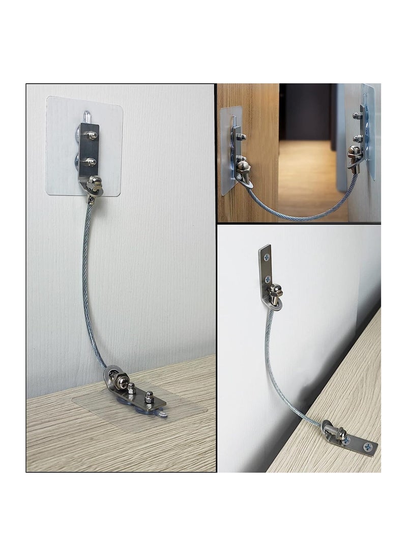 KASTWAVE Anti Tip Furniture Anchor, Stainless Steel Furniture Straps Wall Anchors Kit for Child Pet Safety Secure, Prevent Dresser Or Cabinet Falling and Anti Tip - Image 2