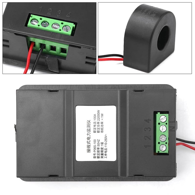 6 in 1 Digital LCD Meter, Voltage t Panel, 110 100A with Mutual Inductor, Back Control for Home Industrial Electl Testing - Image 4
