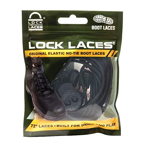 LOCK LACES Unisex Black Boot One Size One Size - Image 2
