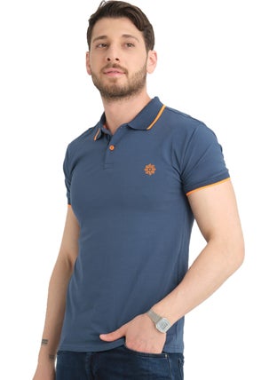 Men's Indigo Polo Neck Piping Summer Cotton Short Sleeve T Shirt - pzsku/ZF321A05B850236C7907CZ/45/_/1725352845/c9e179b7-9613-41ca-947d-4cd547cd514a