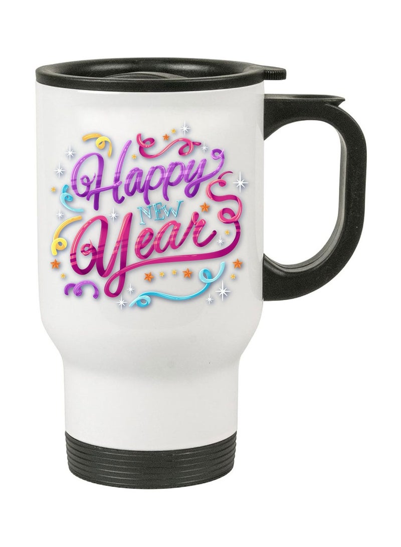 PRINTSHOP4ME Happy New Year Design Printed Travel Mug Suitable Gift for Family and Friends - New Year Theme - New year Decor - Gifts for Special person  - Image 2
