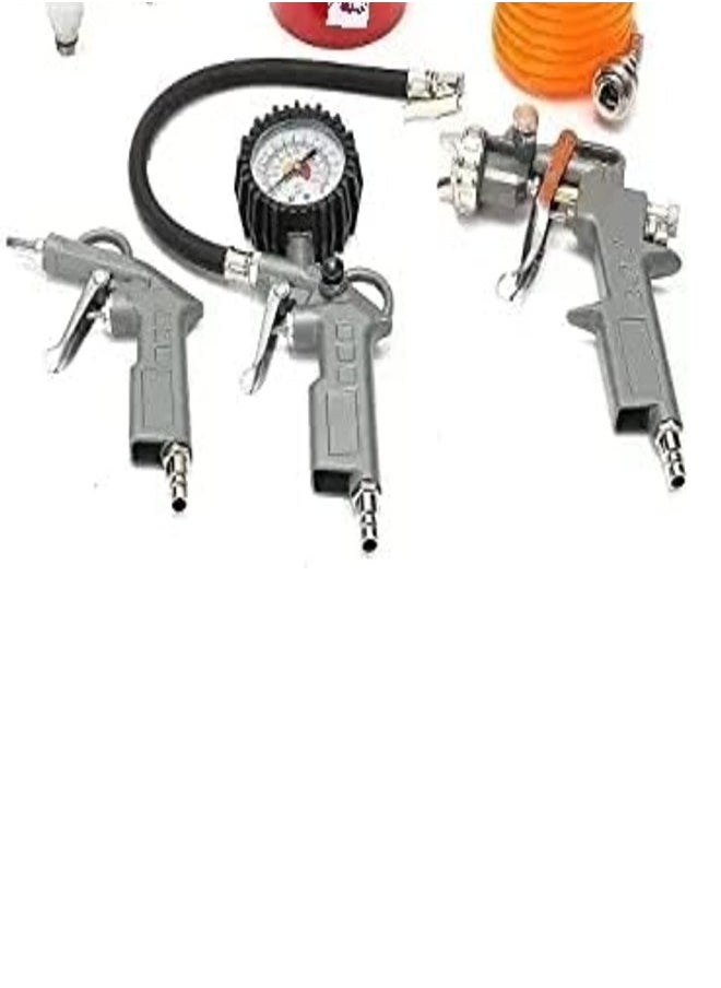 ABBASALI 5pcs Set Pneumatic Spray Gun Diesel Gun Air Duster Gun Inflator Kit & Hose  - Image 3