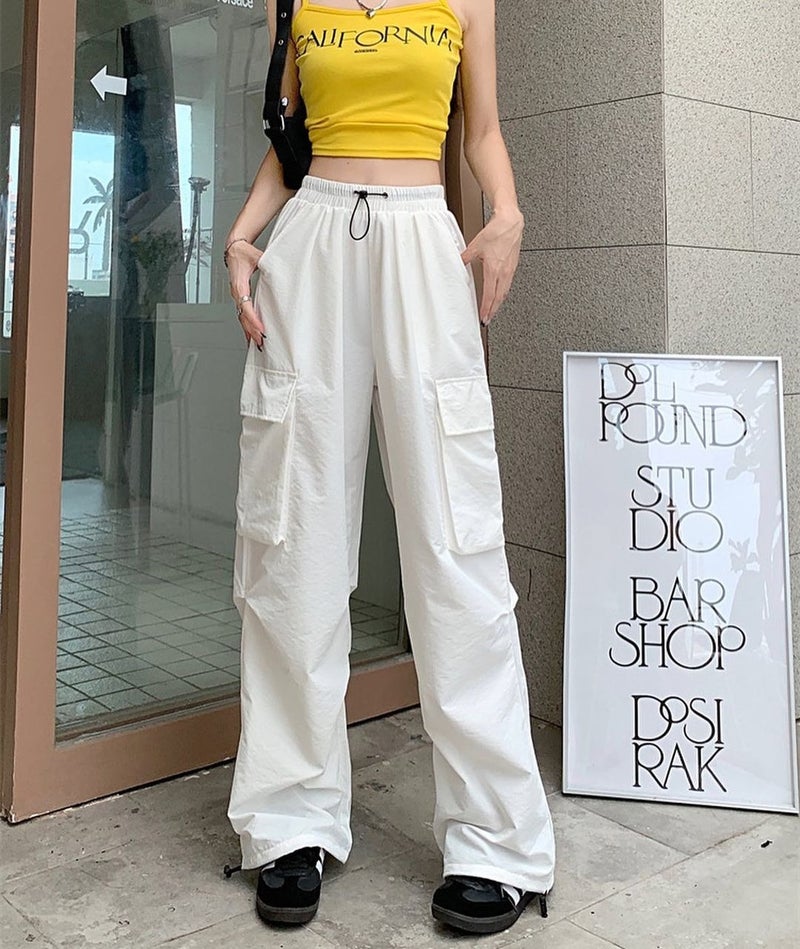 American Style Street Graffiti Sports Sweat Pants High Waist Casual Wide Leg Crane Pants For Children - Image 1