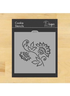 Designer Stencils Brushstroke Thistle Flower Cookie and Craft Stencil CM050 by Designer Stencils  - Image 1