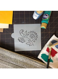 Designer Stencils Brushstroke Thistle Flower Cookie and Craft Stencil CM050 by Designer Stencils  - Image 3