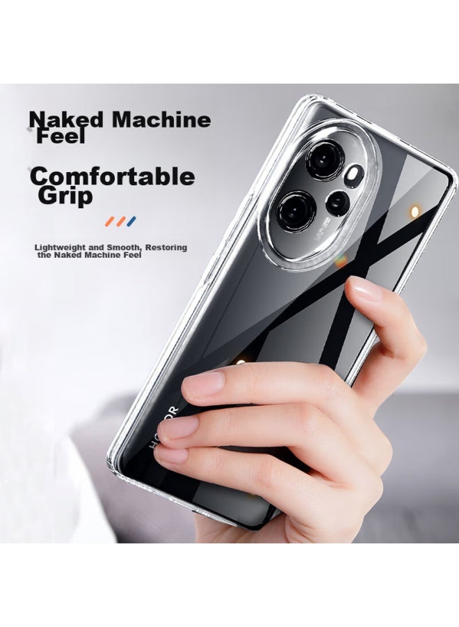 Holdzu Phone Case For Honor 100 Pro, Honor 100 Pro Protective Cover, Silicone Lens Full Protection, Ultra-thin Frosted Case For Men And Women, New - Transparent - Image 3