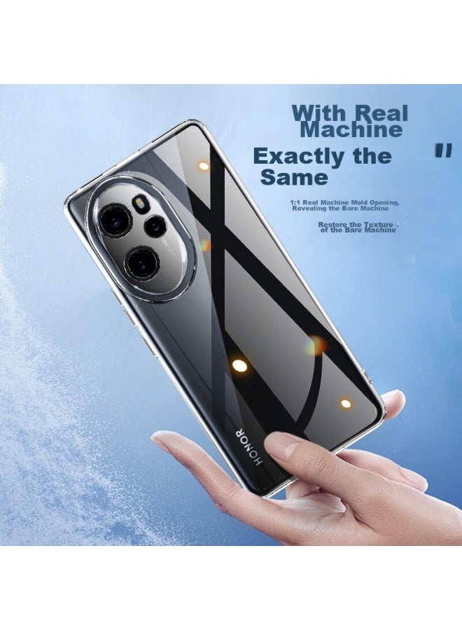Holdzu Phone Case For Honor 100 Pro, Honor 100 Pro Protective Cover, Silicone Lens Full Protection, Ultra-thin Frosted Case For Men And Women, New - Transparent - Image 4