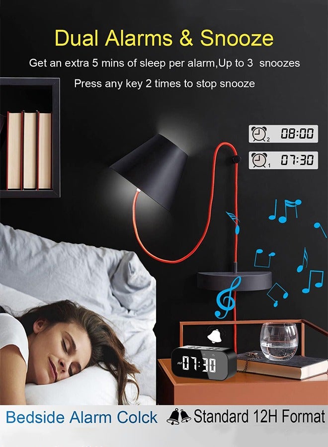 Alarm Clock for Bedroom/Office,Digital Clock with Bluetooth Speaker, Alarm Clock for Heavy Sleepers Adults,Teens,Kids  - Image 4