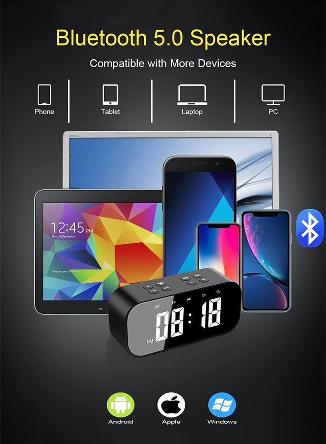 Alarm Clock for Bedroom/Office,Digital Clock with Bluetooth Speaker, Alarm Clock for Heavy Sleepers Adults,Teens,Kids  - Image 5