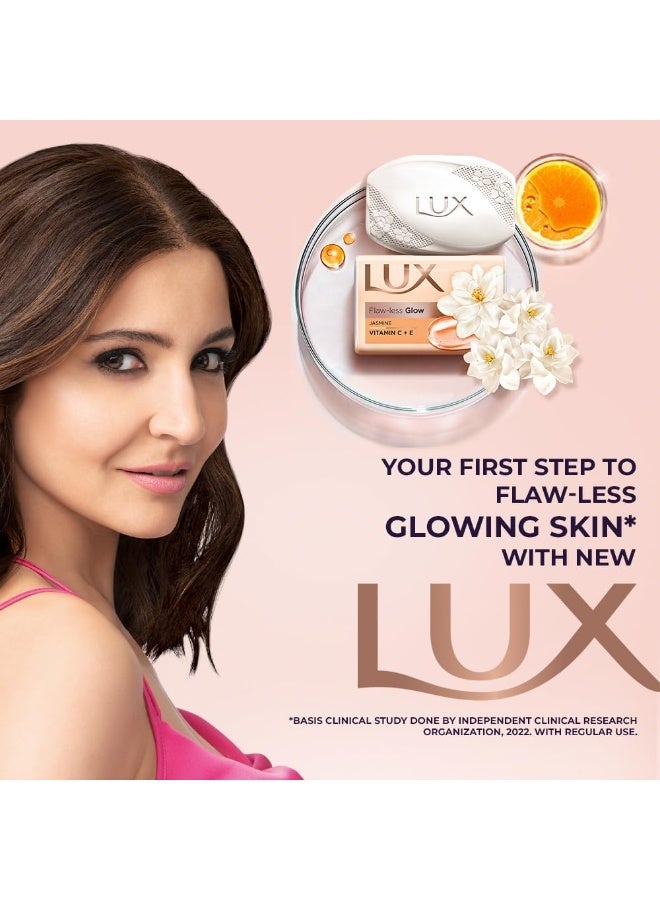 Lux Flaw-less Glow Bathing Soap infused with Vitamin C & E |For Superior Glow|Buy 4 Get 1 Free|750g (5x150g) - Image 4